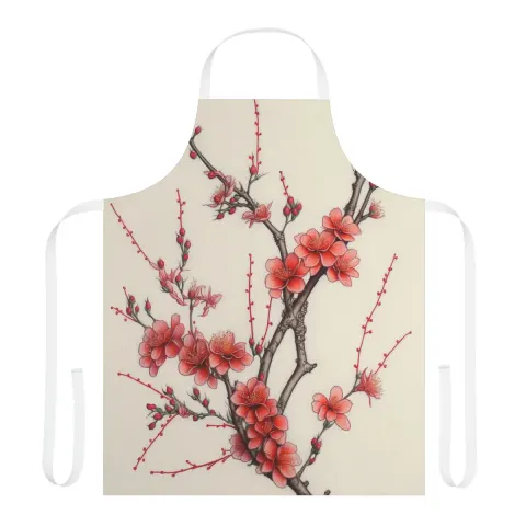Japanese Cherry Blossom Print Apron, view 3