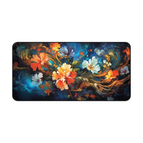 Abstract Japanese Floral Countertop Mat, view 3