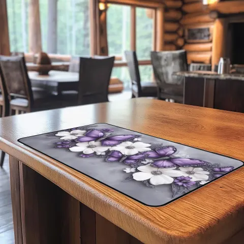 Purple Butterfly Coffee Bar Mat, view 2