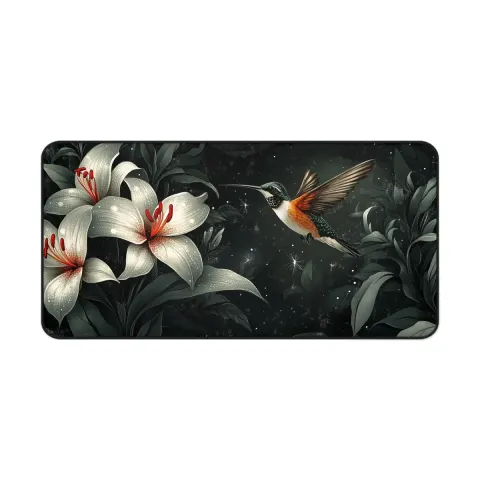 Hummingbird in the Lilies Countertop Mat, view 3