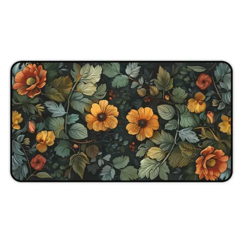 Old World Style Flowers Counter Top Mat Counter Mat
