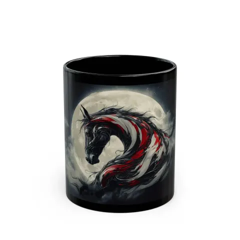 Artisan Horse and Moon Mug, view 2