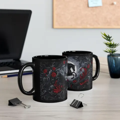 Black Horse Mug, view 3