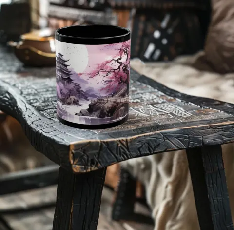 Blossom Temple at Dusk Mug