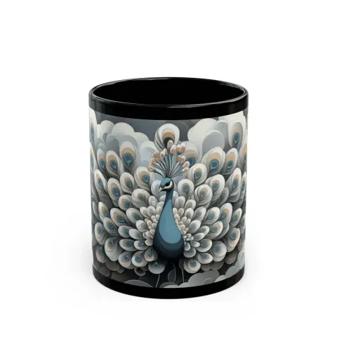 Artisan Peacock Mug, view 2