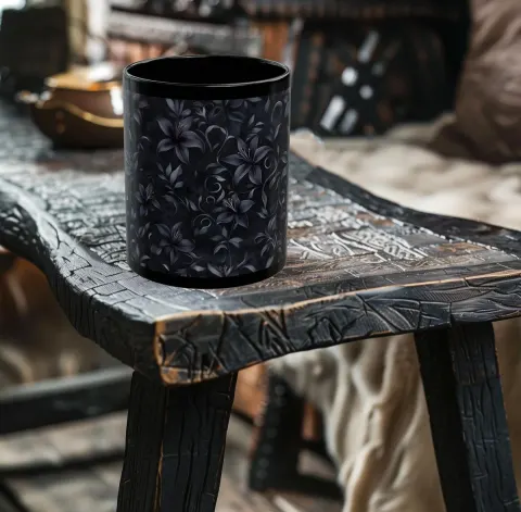 Gothic Black Lilies Mug