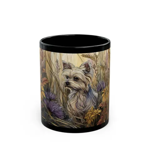 Yorkie in the Wildflowers Mug, view 2