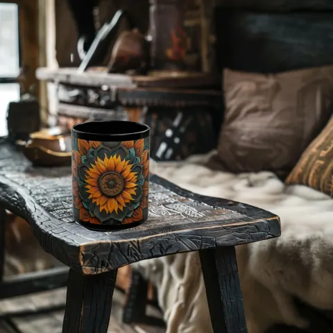 Dark Cottagecore Sunflower Mug