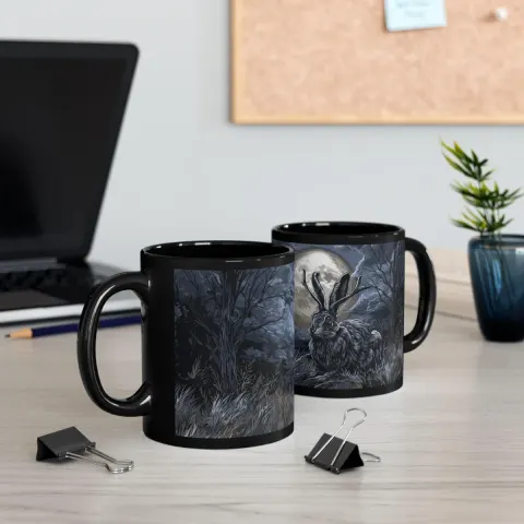 Dark Forest Jackalope Mug, view 3
