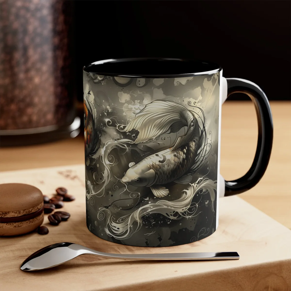 Dark Koi Fish Mug