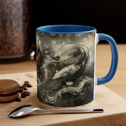 Dark Koi Fish Mug, view 2