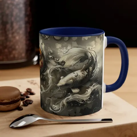 Dark Koi Fish Mug, view 3
