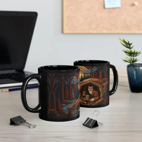 Fox Den Coffee Mug, view 3