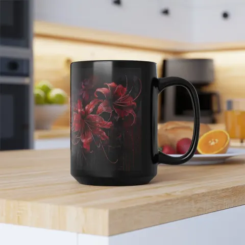 Gothic Red Spider Lily Mug