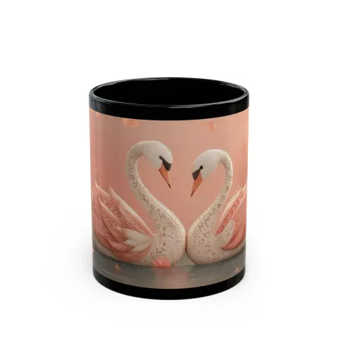 Kawaii Swans Coffee Mug, view 2