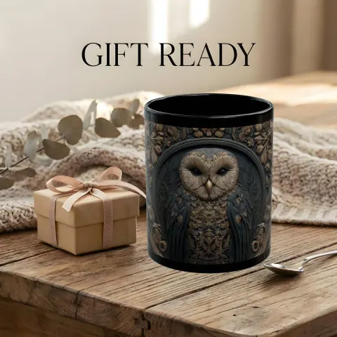 Medieval Barn Owl Mug, view 3