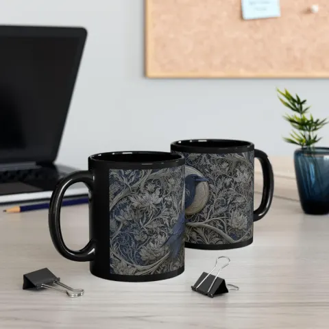 Medieval Crow and Moon Mug, view 3