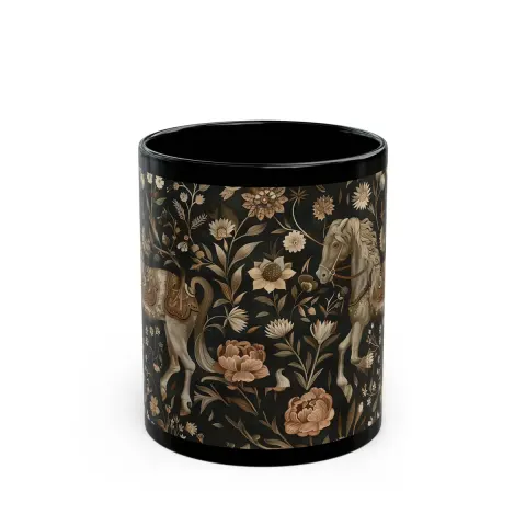 Medieval Floral Horse Mug, view 2