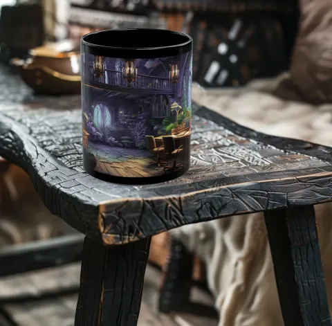Purple Modern Witches Office Coffee Mug