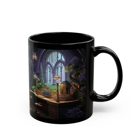 Purple Modern Witches Office Coffee Mug, view 3