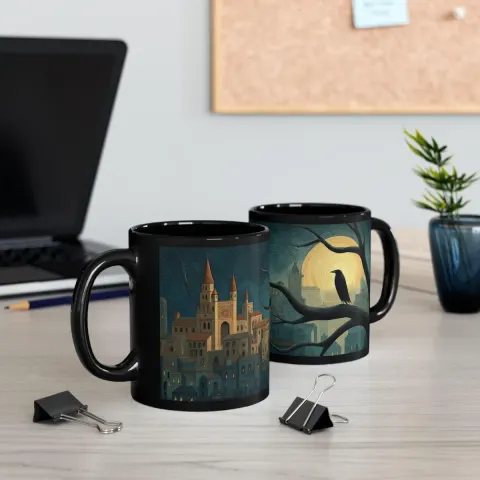 Raven Moon Coffee Mug