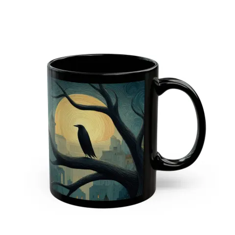 Raven Moon Coffee Mug, view 3