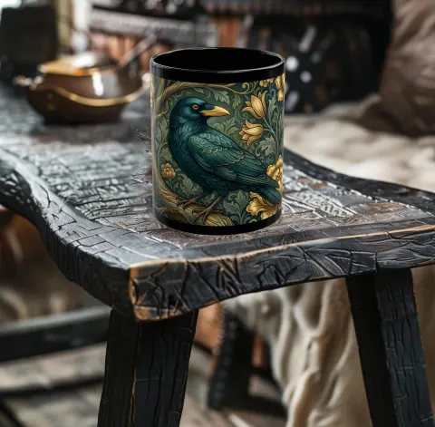 Victorian Raven Artwork Mug