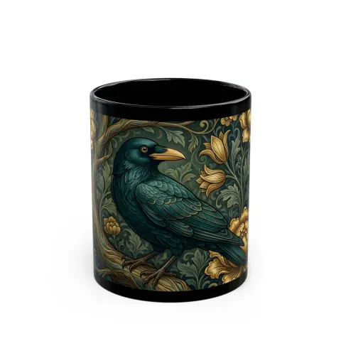 Victorian Raven Artwork Mug, view 2