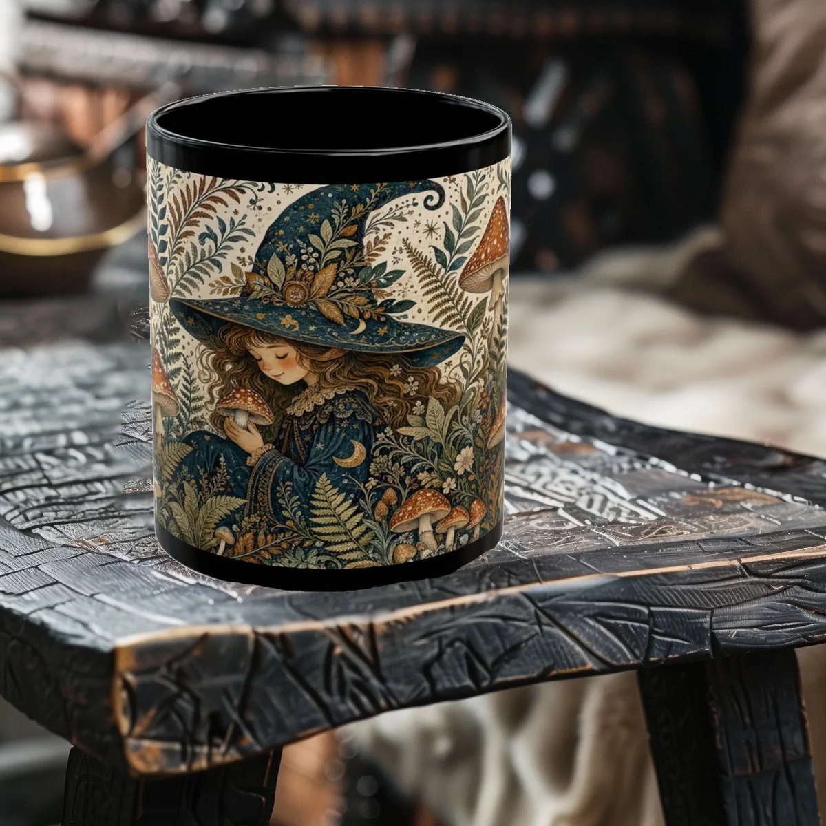Whimsical Forest Witch Mug