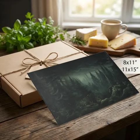 Dark Enchantment Gloomy Forest Cutting Board