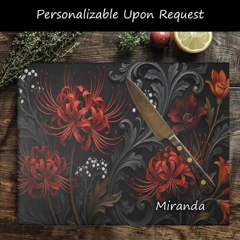 Dark Floral Cutting Board, view 3