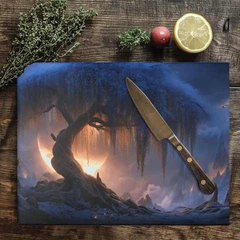 Enchanted Mystic Wisteria Glass Cutting Board, view 2