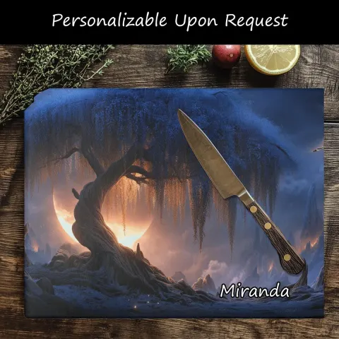 Enchanted Mystic Wisteria Glass Cutting Board, view 3