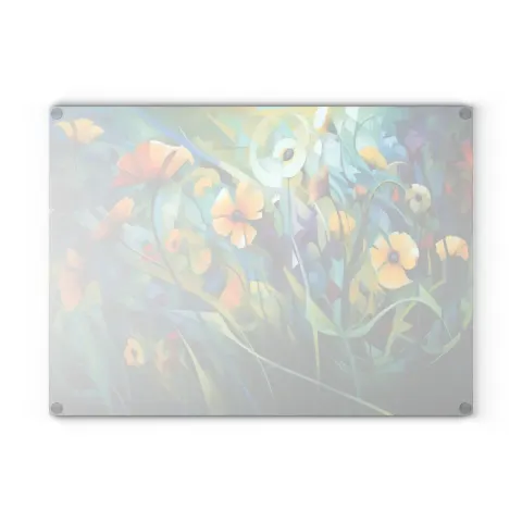 Cubist Style Wildflowers Cutting Board, view 3