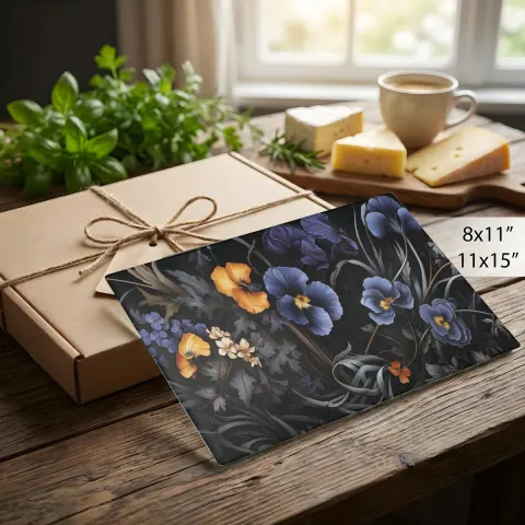 Gothic Pansies Cutting Board