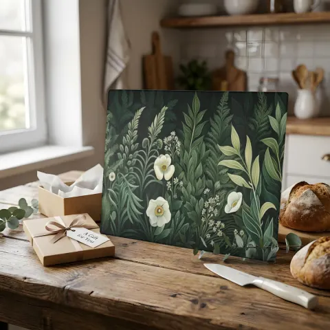 Green Kitchen Cottagecore Veg Cutting Board