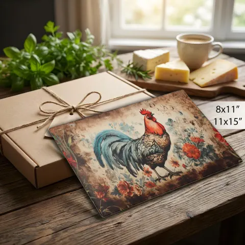 Modern Farmhouse Rooster Cutting Board