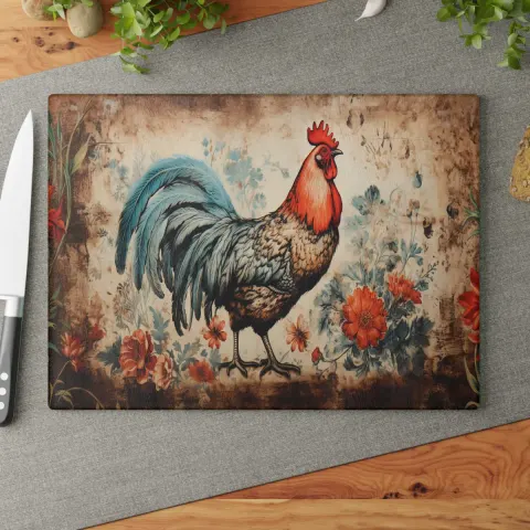 Modern Farmhouse Rooster Cutting Board, view 2