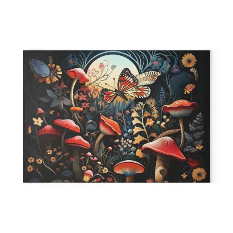 Mushroom Midnight Butterfly Cutting Board, view 3