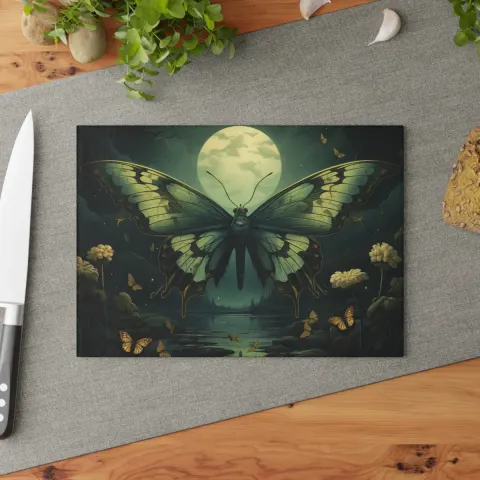 Spanish Moon Moth in Green Cutting Board, view 2