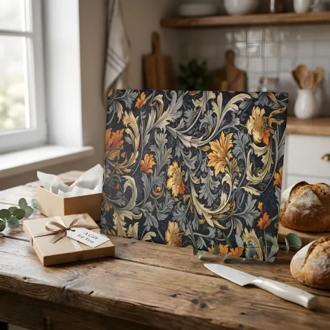 William Morris-inspired Art Nouveau Ferns Cutting Board, view 3