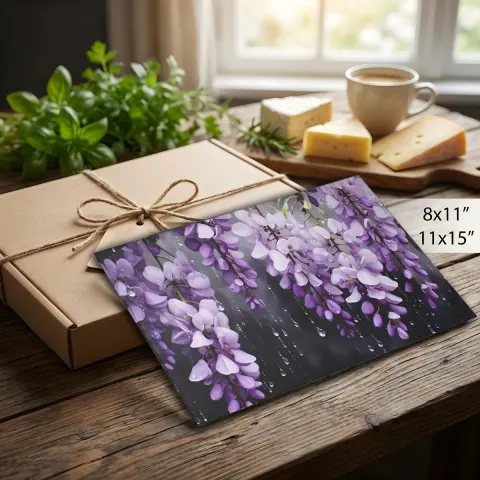 Wisteria in the Rain Cutting Board