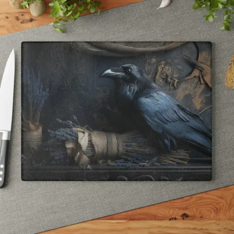 Lavender Crow Glass Cutting Board, view 2