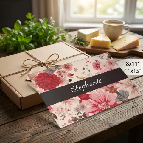 Pink Japanese Floral Glass Cutting Board: Tempered Kitchen Decor