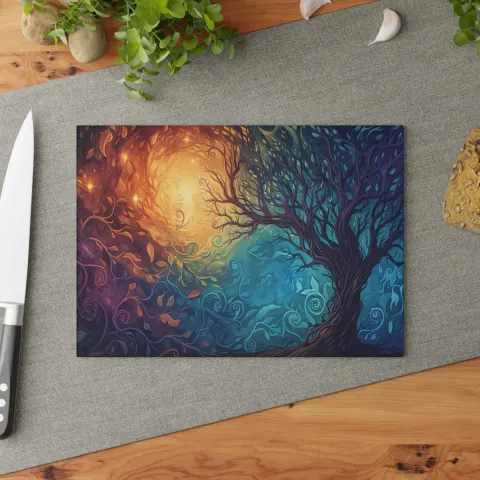 Tree Art Kitchen Decor Cutting Board, view 2