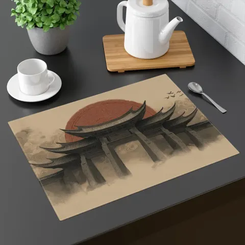 Japan Tori Gate Dining Placemat, view 2