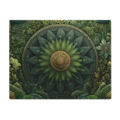 Artful Green Botanical Cotton Placemat, view 3