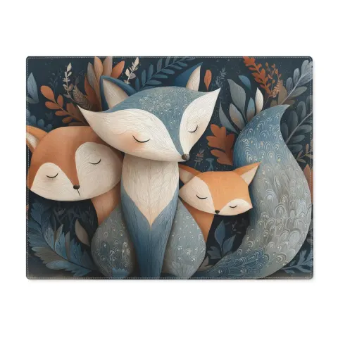Blue Fox Placemat: Artful Table Decor, view 3