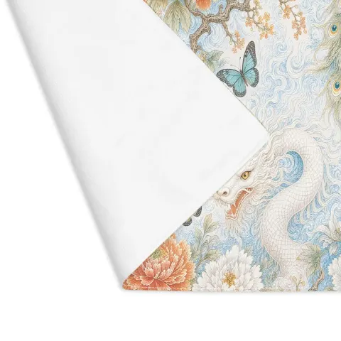 Chinoiserie Peacock and Dragon Floral Placemat, view 3