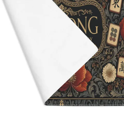 Dark William Morris Style Mahjong Floral Placemat, view 3